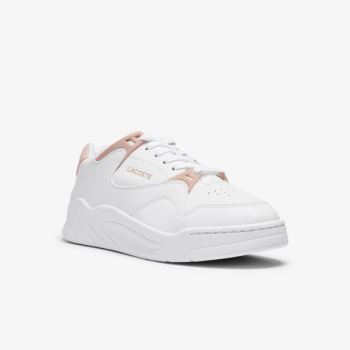 Lacoste Court Slam Leather Sneakers Dámské - Tenisky Bílé / Růžové | CZ-vwEpHg